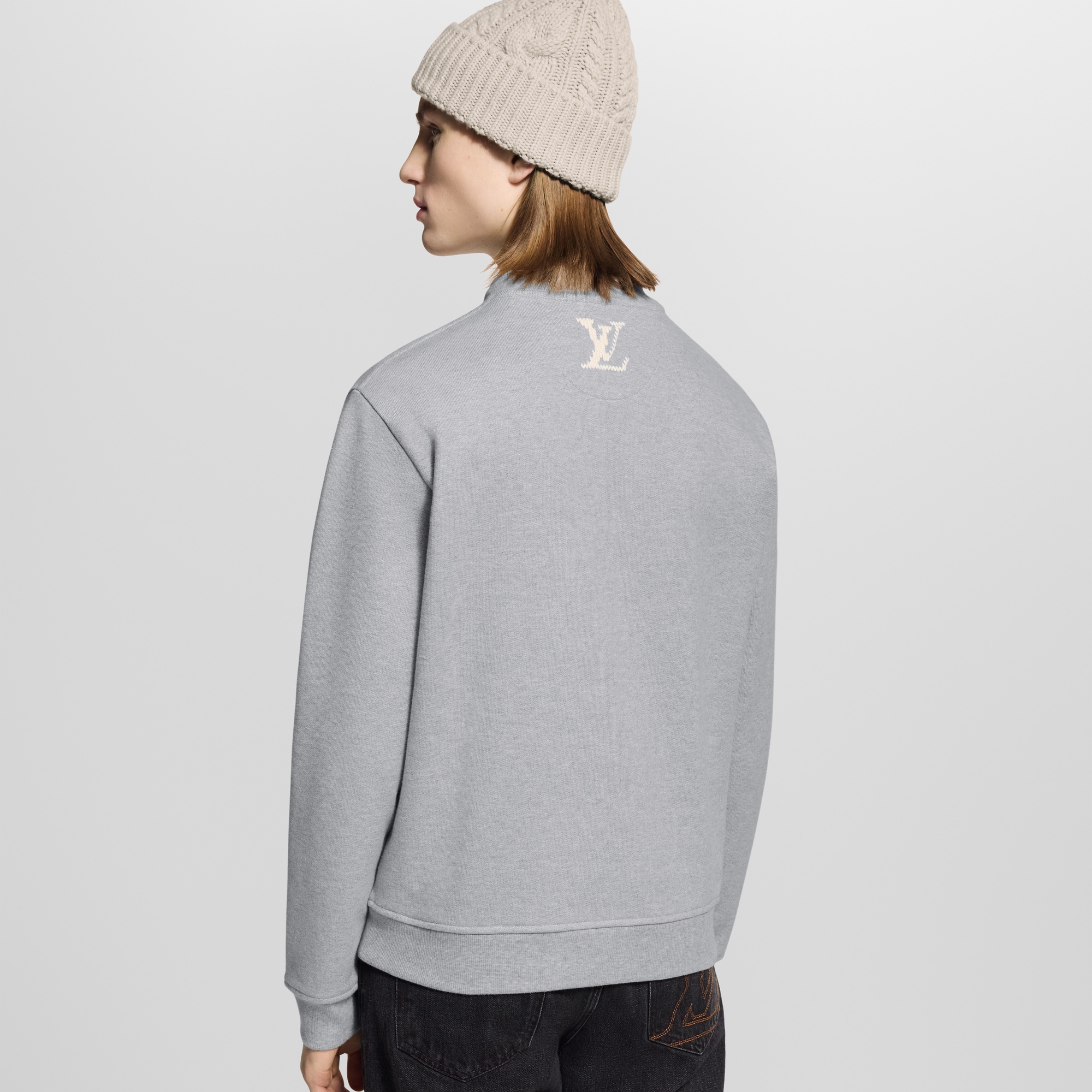 Embroidered Signature Sweatshirt - Luxury Grey | LOUIS VUITTON